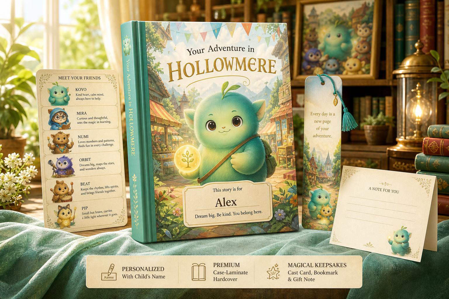 Koyo personalized Hollowmere hardcover gift bundle